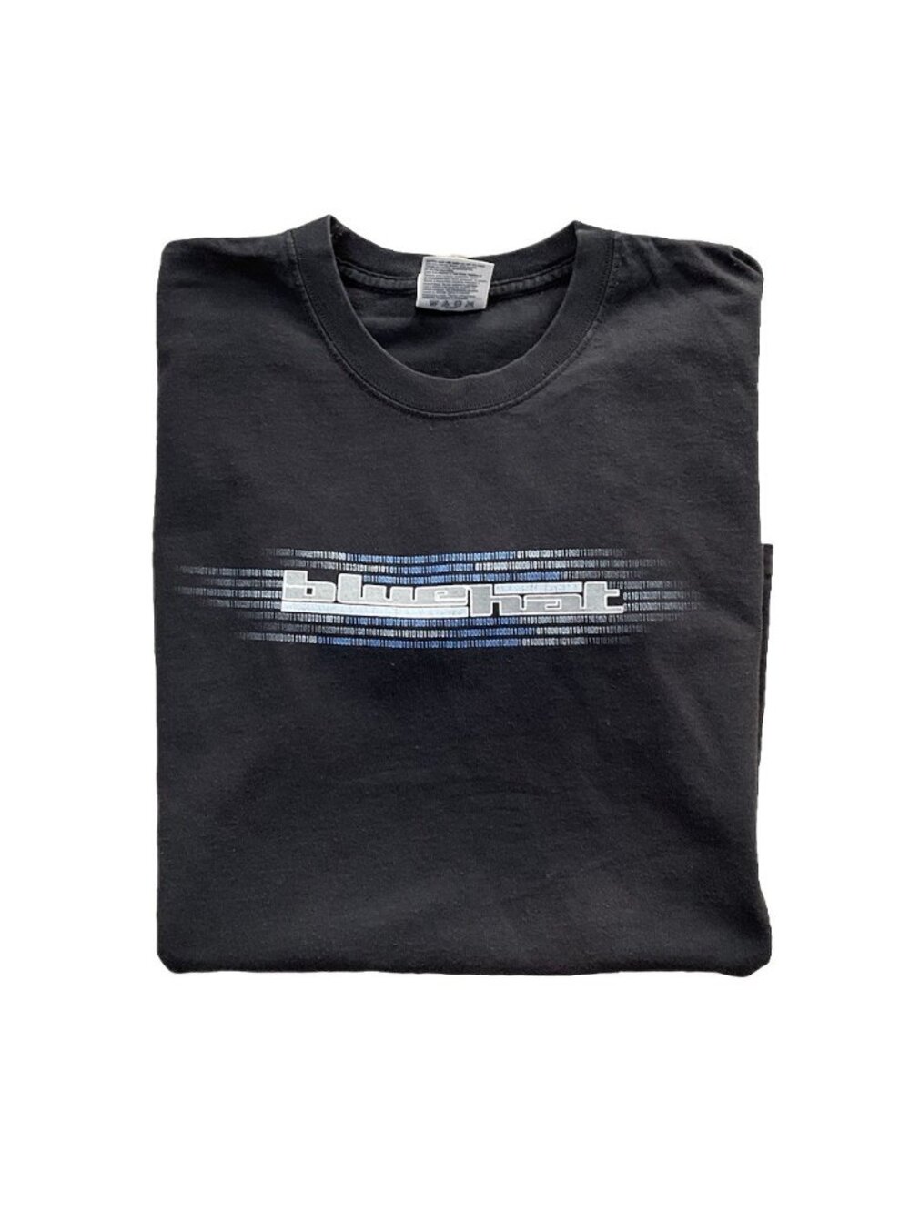 Bluehat RARE Hacker Cyber Security Microsoft Blue Hat T Shirt Large Black